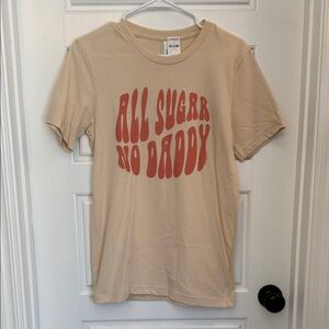 Bella Canvas Tan Tee with Red Graphic